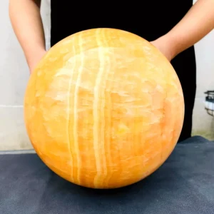 6.5-7cm  Yellow Calcite Sphere