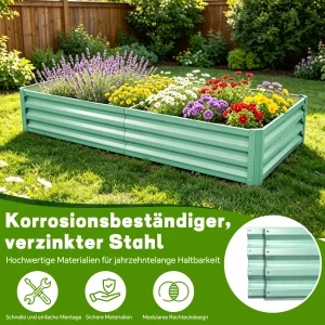 Large  Galvanized Metal Raised Garden Bed
