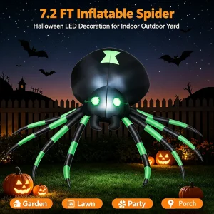 Giant 7.2FT LED Glowing Inflatable Spide