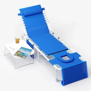 3-in-1 Folding Tanning Chair with Face Hole